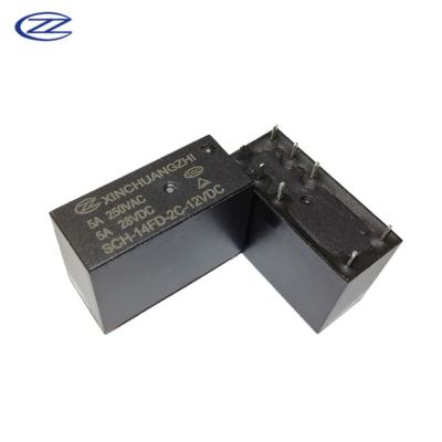 China Sealed 14F DPDT 12V DC Relay Power 8 Pin 5A Starter Relay for sale