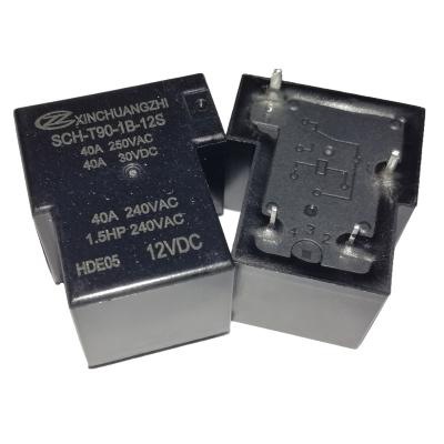 China Sealed PCB T90 Electrical Power Relay 12v 40a Normally Closed Contact for sale