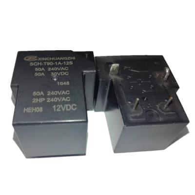 China Sealed Relay SCH-T90 (JQX-15F) 12V 50A 250VAC Power Relay 1.6W Coil High Power for sale