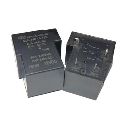 China SCH-T90 12V 60A Relay 1.6W 250VAC High Power Sealed Relay for Inverter, Electric Welder for sale