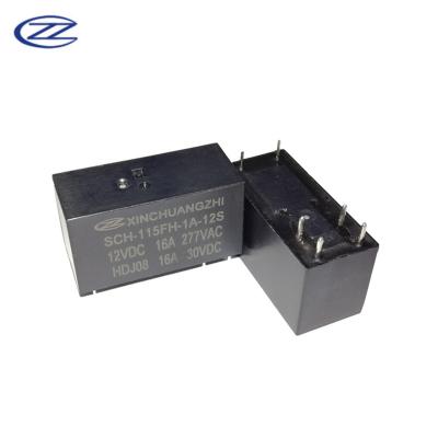 China 115FH 12V 6 Pin 16A Relay Sealed Switch HF115F AC JQX-115F for Air Conditioner Relay for sale