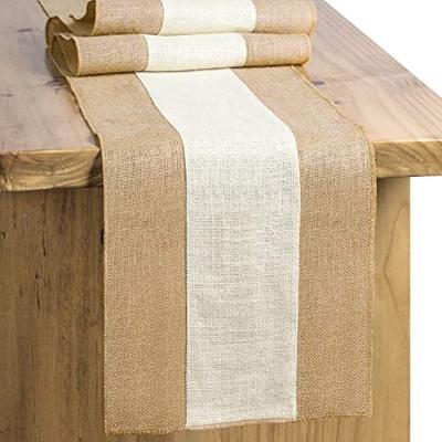 China Wholesale Plain Burlap Table Runner Gauze Cotton Table Runner for sale