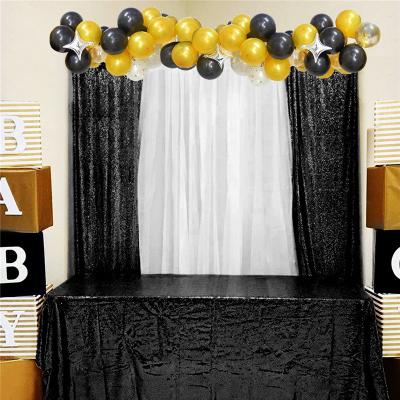 China Sequin Embroidery Sequin Backdrop Curtain Panels Feature 2 Pieces 2FTx8FT Wedding Party Backdrop Drapes for sale