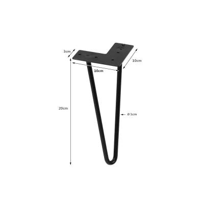 China Modern Heavy Duty Industrial Dining Table 3 Rod Coffee Hairpin Table Leg DIY Metal Furniture Desk End for sale