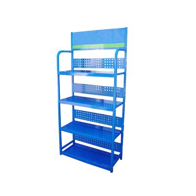 China Single Sided Super Market Modern Metal Lube Oil Engine Rack Shelf Holder Display Racks For Sale for sale