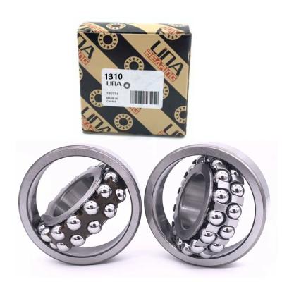 China Low noise motor Bearing Spherical Bearing 1304 1305 1306 1307 with size 20*52*15 mm OEM LINA Ball Bearing for sale