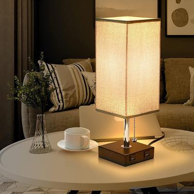 China European modern bedroom study style metal usb table lamp smart led reading e27 with usb port for sale