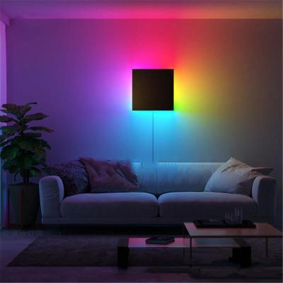 China Support Customized Modern Indoor Colorful Atmosphere Bedroom Living Room Wall Lamp RGB Decorative LED Night Lights For Home for sale