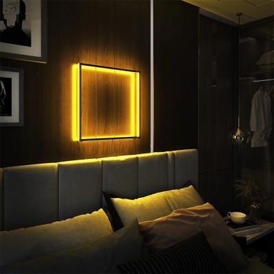 China Modern Decorative Modern Frame Wall Lamp Indoor Installation Led Luxury Indoor Bedroom Wall Light for sale