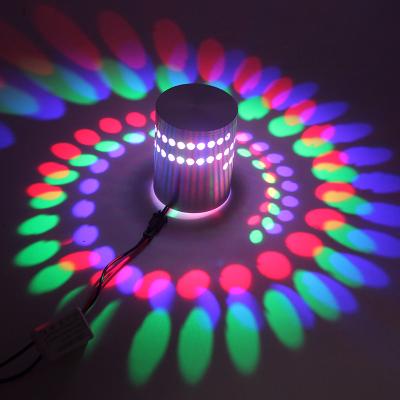 China Support Customized RGB Hole Spiral Wall Light Decorative Ceiling Lamps For Lobby KTV Art Led Wall Lamp Indoor Lighting Living Room Party Bar for sale