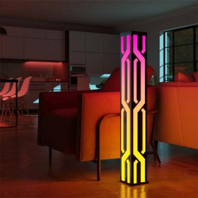 China Bedroom Modern Nordic Minimalist Indoor Decorative Color Changing RGB Corner Led Floor Lamp Modern Simple Led Stem for sale