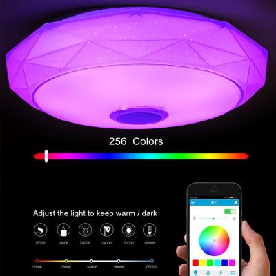 China Modern Decorative Indoor Lighting RGB LED Ceiling Light Home Lighting Remote Bedroom Music Speaker Music Control APP Smart Ceiling Lamp for sale