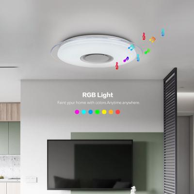 China Nordic modern smart led ceiling light fixtures modern design surface mount living room music APP voice control ceiling lamp for sale