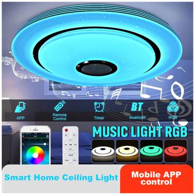 China LED Ceiling Lights 24W 36W 60W Modern Modern Home Lighting APP Control Music Bedroom Ceiling Smart Lamp for sale