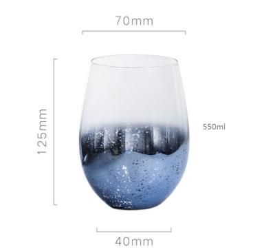 China Modern Colorful Glass Cup Water Design Sky Star Set Wine Cup Gift Set for sale