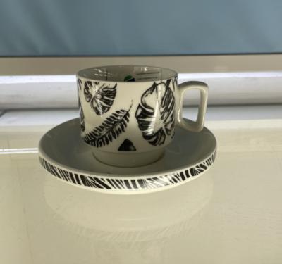 China Sustainable porcelain coffee cup&saucer coffee mug sets coffee cup for sale