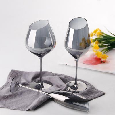 China Direct European and American direct selling fashionable crystal material viable glass wine goblet for sale