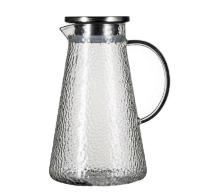 China Large capacity 1800ml sustainable high temperature resistant cold kettle 1300mlcold coffee home pot with direct fire glass with sta for sale