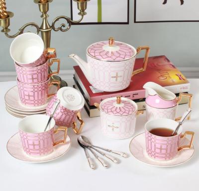 China Viable new bone china dinner sets tableware teapot soup bowl cup&saucer 24 piececs dinner sets for sale