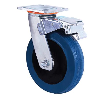 China Other China supplier4 inch 5 inch 6 inch 8 inch fixed casters rubber heavy duty industrial caster wheels with iron core for sale for sale