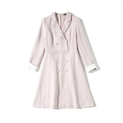 China Wholesale 2021 Fashion Ladies Long Sleeve Women Breathable Casual Pink Blazer Dress for sale