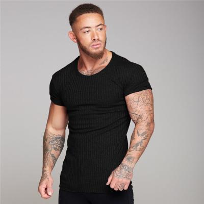 China Anti-Wrinkle Summer O-Neck V-Neck Slim Fit Mens Cotton Top Men's T-shirt Solid Color Multicolor Casual Short Sleeve Shirt for sale