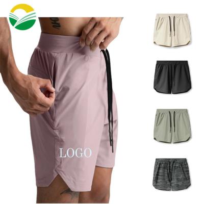 China Anti-Wrinkle Fitness Wear Sports Casual Shorts With Zipper Pockets Quick Dry Men Jogging Not Easy To Fall During Running Gym Shorts for sale