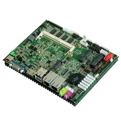 China LAPTOP 3.5 Inch Main Board Support 24 Bits LVDS Connector 2*lan 2GB RAM Industrial Fanless Embedded Motherboard for sale