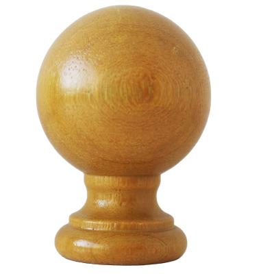 China CLASSIC Curtain Ball Rod Finials 28MM Accessories Round Wooden Curtain Rod Finials Ends for sale