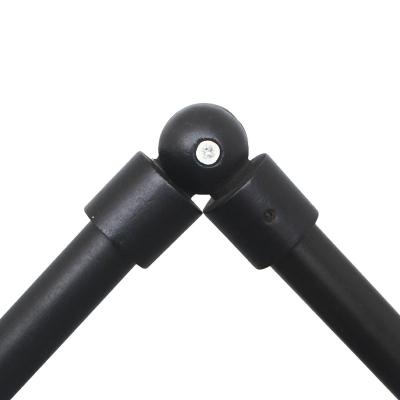 China Black Corner Curtain Rod Accessories 28MM Corner Transitional Wood Connector Adjustable Corner Curtain Pole Accessories for sale