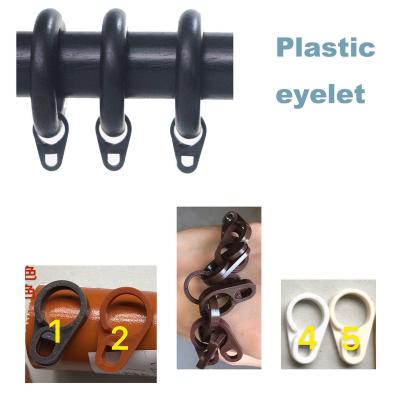 China Transitional Wooden Curtain Pole Rings Plastic Grommet Curtain Ring For Curtain Rod In 19MM 28MM 35MM for sale