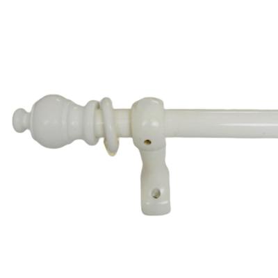 China Easy To Install China Manufacturer OEM Curtain Pole Set With Accessories 28MM White Curtain Rod for sale