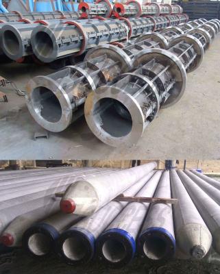 China 700mm / 800mm Concrete Pole Steel Mould , concrete electric poles for sale