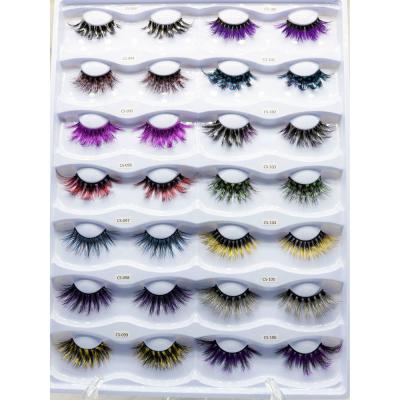 China Wholesale Custom Color Natural 22mm Long 25 Mm Mink Lashes Seller Colored Strips 14mm Natural Faux Mink Lashes for sale