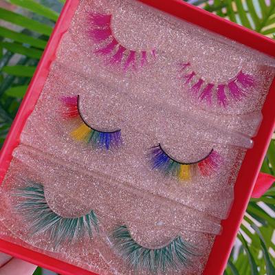 China Vendor Private Label Lashes Natural Colored Long 25mm Lashes 16mm 17mm 18mm 19mm 20mm Different Packing Color Minks Wholesale for sale