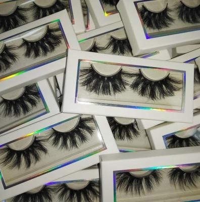 China Natural Custom Logo 25mm Long 3d Mink Lashes Real Siberian Customize Own Brand Box Mink 25mm Mink Lashes for sale