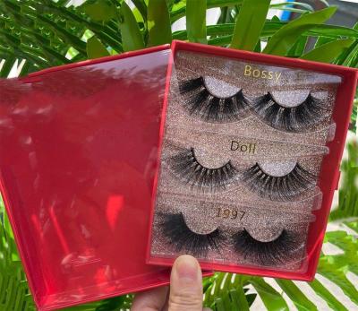 China Fashion Fluffy Eyelashes And Customized Box 3 Large Eyelash 4 5 6Pair Pound Lashes Box Wholesale Packaging for sale