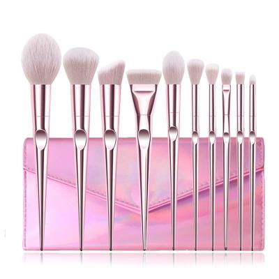 China Angular Blush Vegan Makeup Set Brush High Quality Professional Private Label Custom Logo Pink Set Make Up Brushes for sale