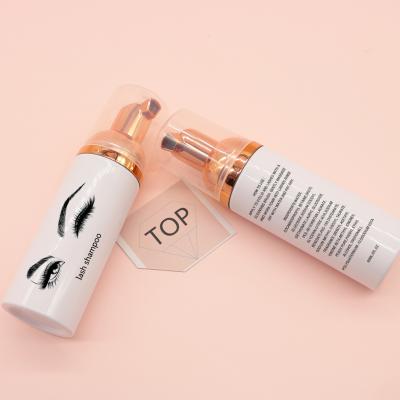 China Eyelash Extension Application Tools 30ml 60ml 80ml Wholesale Eyelash Extension Detergent Foam Private Label Vegan Eyelash Shampoo For Eye Makeup Remover for sale