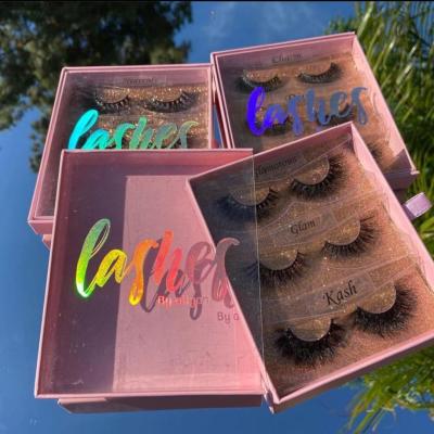 China 5D 8D fur eyelash wholesale seller customized 3d boxes 25mm full strip lashes 3 4 5 pairs eyelash books seller for sale