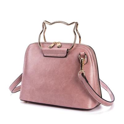 China Fashion 2020 New Shell Shaped Cat Handbag High Quality Ladies Small Shoulder Handbag for sale