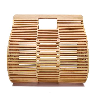 China Fashion Women Handmade Bamboo Handle Bag Bamboo Purse Tote Bag for sale