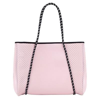 China 2019 Fashion Latest Fashion Neoprene Bag Shopping Perforated Shoulder Bag For Lady for sale