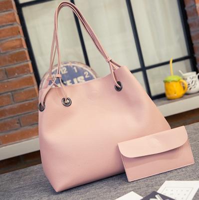 China Fashion One Shoulder Tote Bag Tw - Piece Bag Set Large Handbag Women Lady Bags Retro Portable Child for sale