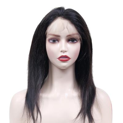 China Factory Price 13X6 Hd Lace Frontal Wig Natural Black Transparent Lace Front Wig Body Wave Pre Plucked 100% Brazilian Hair Lace Front Wig for sale