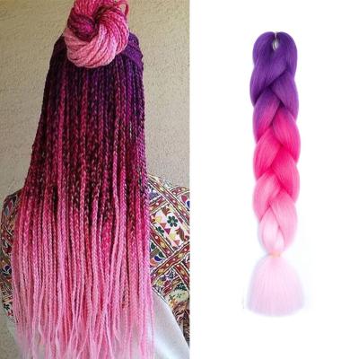 China Wholesale High Quality Straight Jumbo Scrunchie Braids Synthetic Hair Extensions Braids for sale