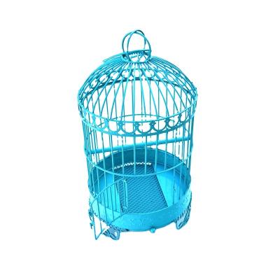 China Breathable Blue Bird Cage With Round In Home Or Outdoor Walking Or Wedding Decoration In Amazon Hot Selling for sale