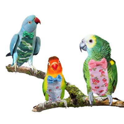 China Amazon Sustainable Pet Bird Clothes Reusable Cloth Diapers Pocket Diapers Flying Outfit Shit Pigeon Parrot Diapers Pet Products for sale