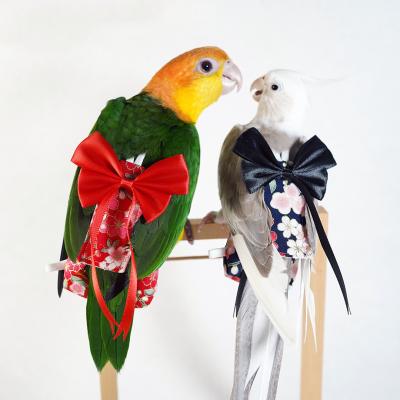 China Viable Hot Selling Adjustable Pet Bird Diaper Parrot Flight Costume Shit Pocket Diaper Hanfu Washable Personalized Pet Supplies for sale