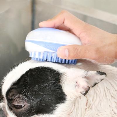 China Viable Dog Brush Pets Comb Rubber Wash Puppy Quickly Cleaning Fur Grooming Massaging Hair Comb Cat Bath Brush Shower for sale